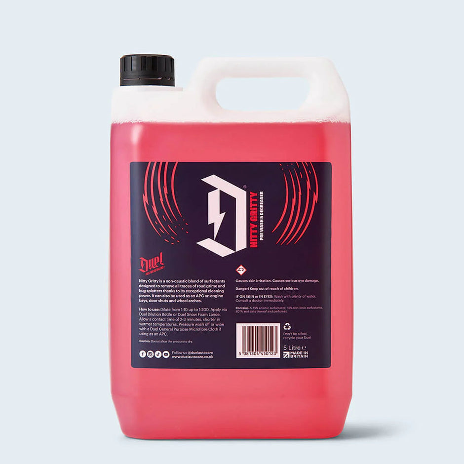 Duel Auto Care Nitty Gritty- Pre Wash & Degreaser Chemical Non Caustic 5 Litre