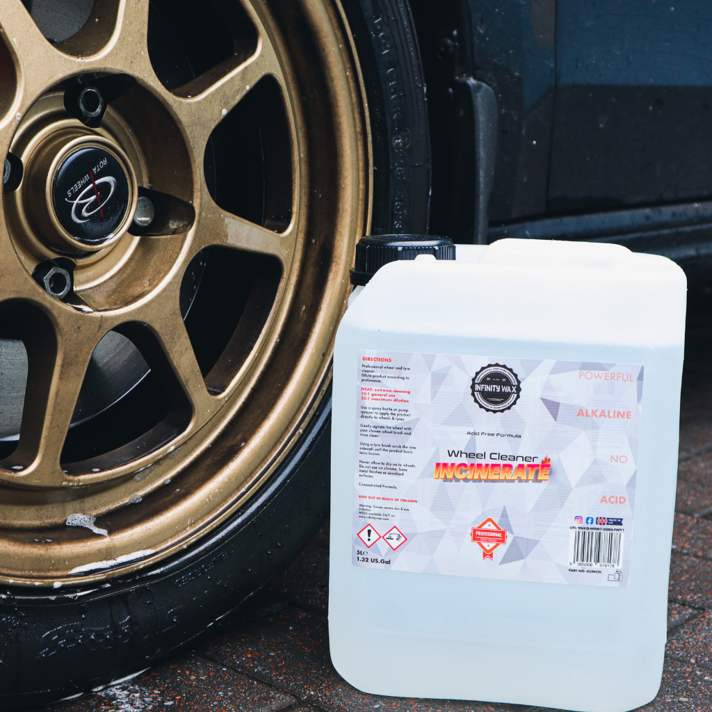Infinity Wax Incinerate – The Ultimate Alkaline Wheel Cleaner for Detailers - 5Ltr