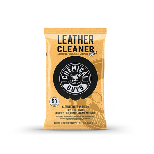 Chemical Guys Leather Cleaner Wipes For Leather, Vinyl & Faux Leather (50 Wipes)