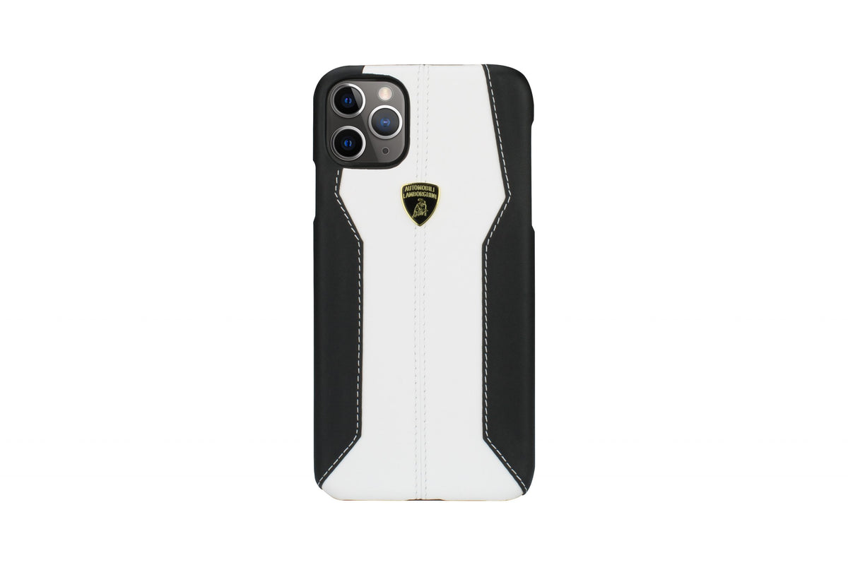 Lamborghini iPhone 11 Pro Geniune Leather White Case