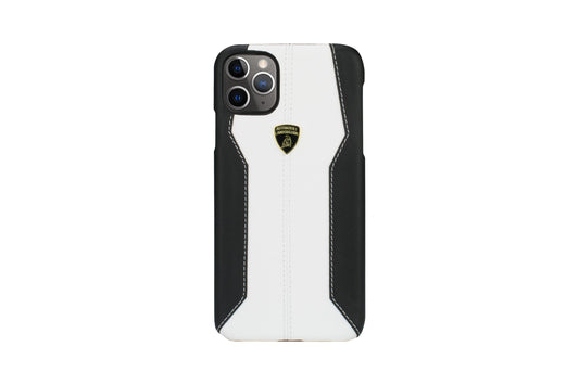 Lamborghini iPhone 11 Pro Geniune Leather White Case