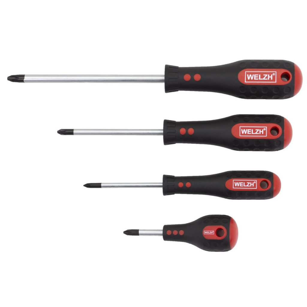 Welzh Werkzeug 4 Piece Screwdriver Set; JIS Type