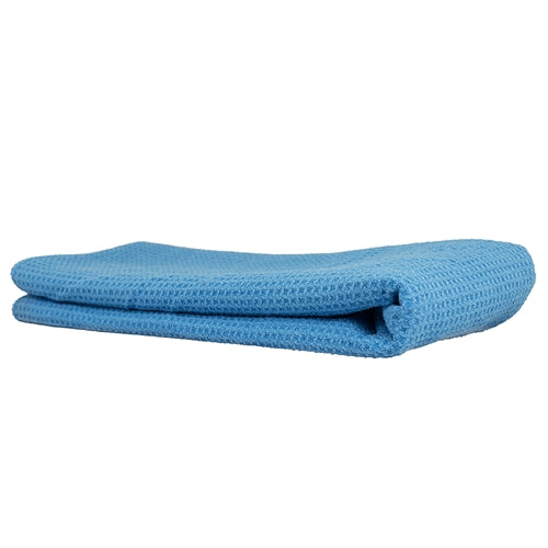 Chemical Guys Glass & Window Waffle Weave Streak Free Towel Blue 24"x16"