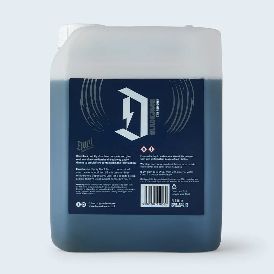 Duel Auto Care BlackJack - Fast Acting Tar And Glue Remover - 5 Litre