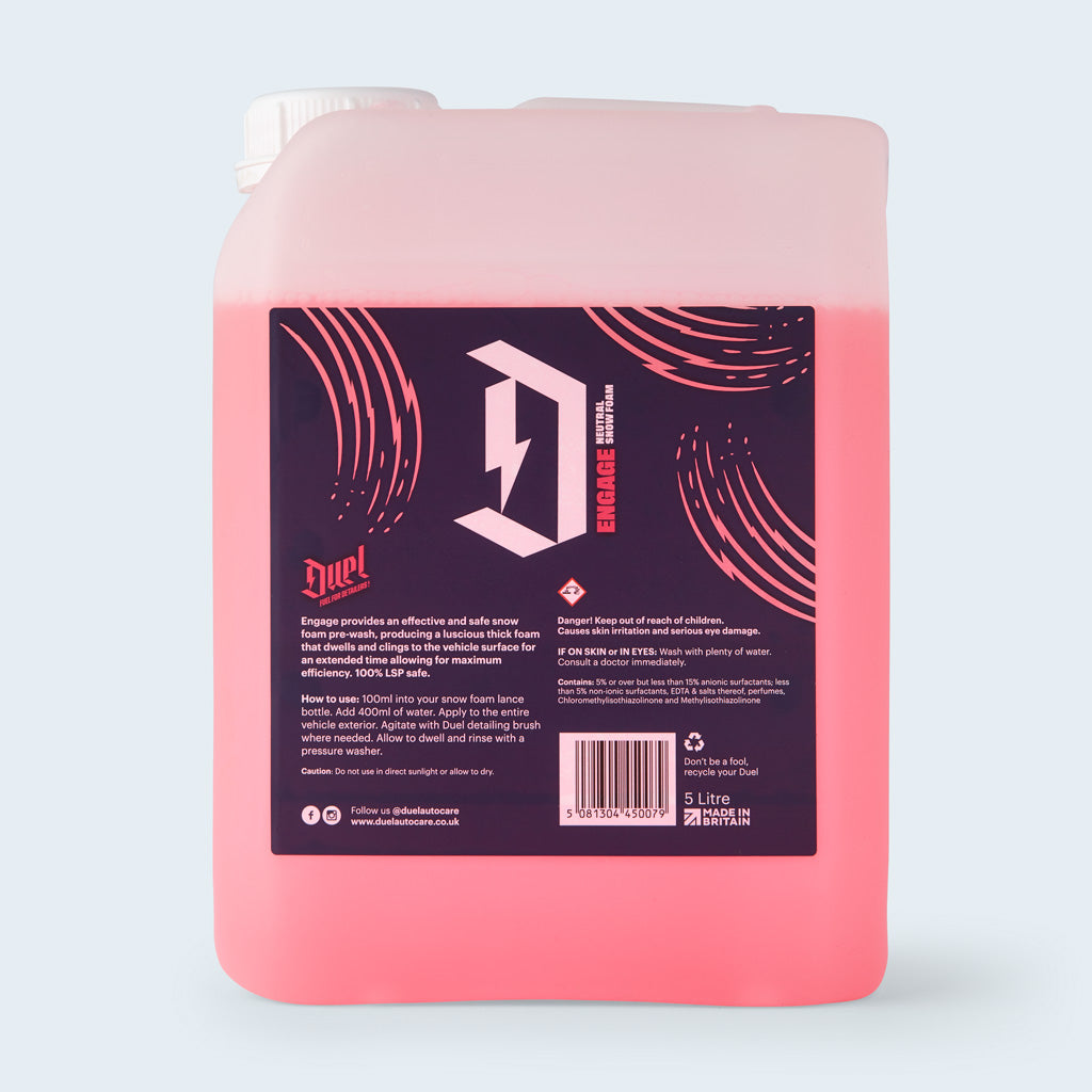 Duel Auto Care Engagae – pH Neutral Safe Thick Snow Foam - 5 Litre