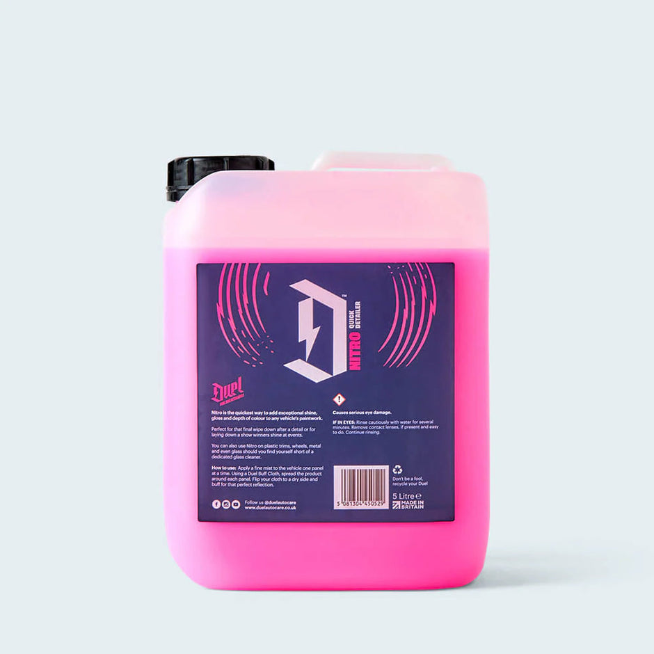 Duel Auto Care Nitro- Quick Detailer Adds Gloss & Shine - 5 Litre