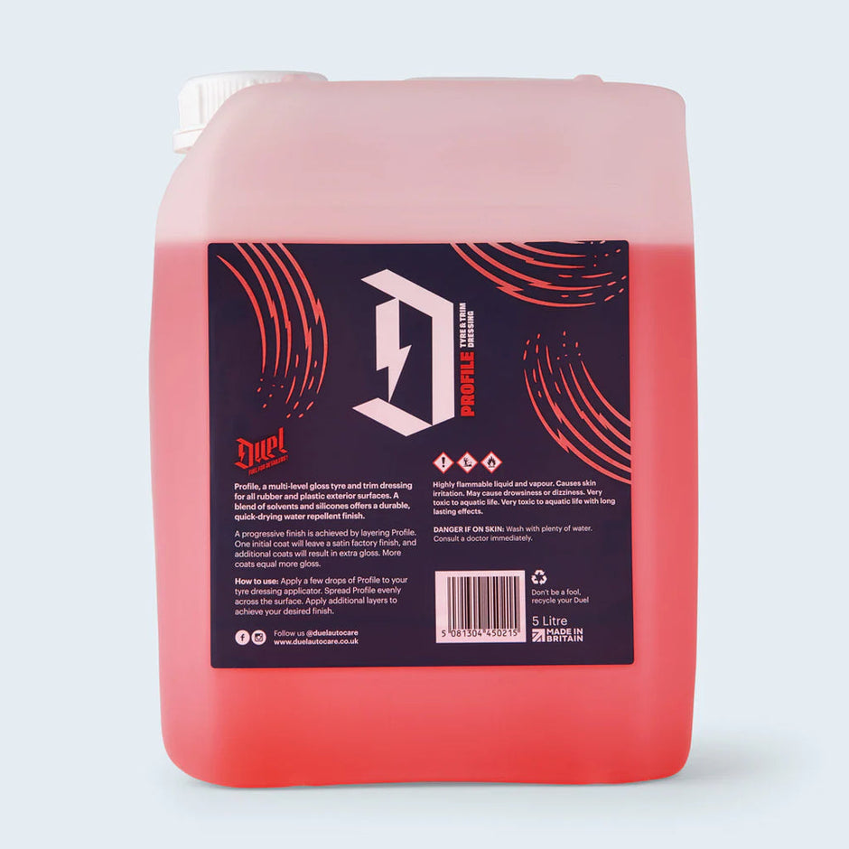 Duel Auto Care Profile - Tyre & Trim Dressing - 5Litre