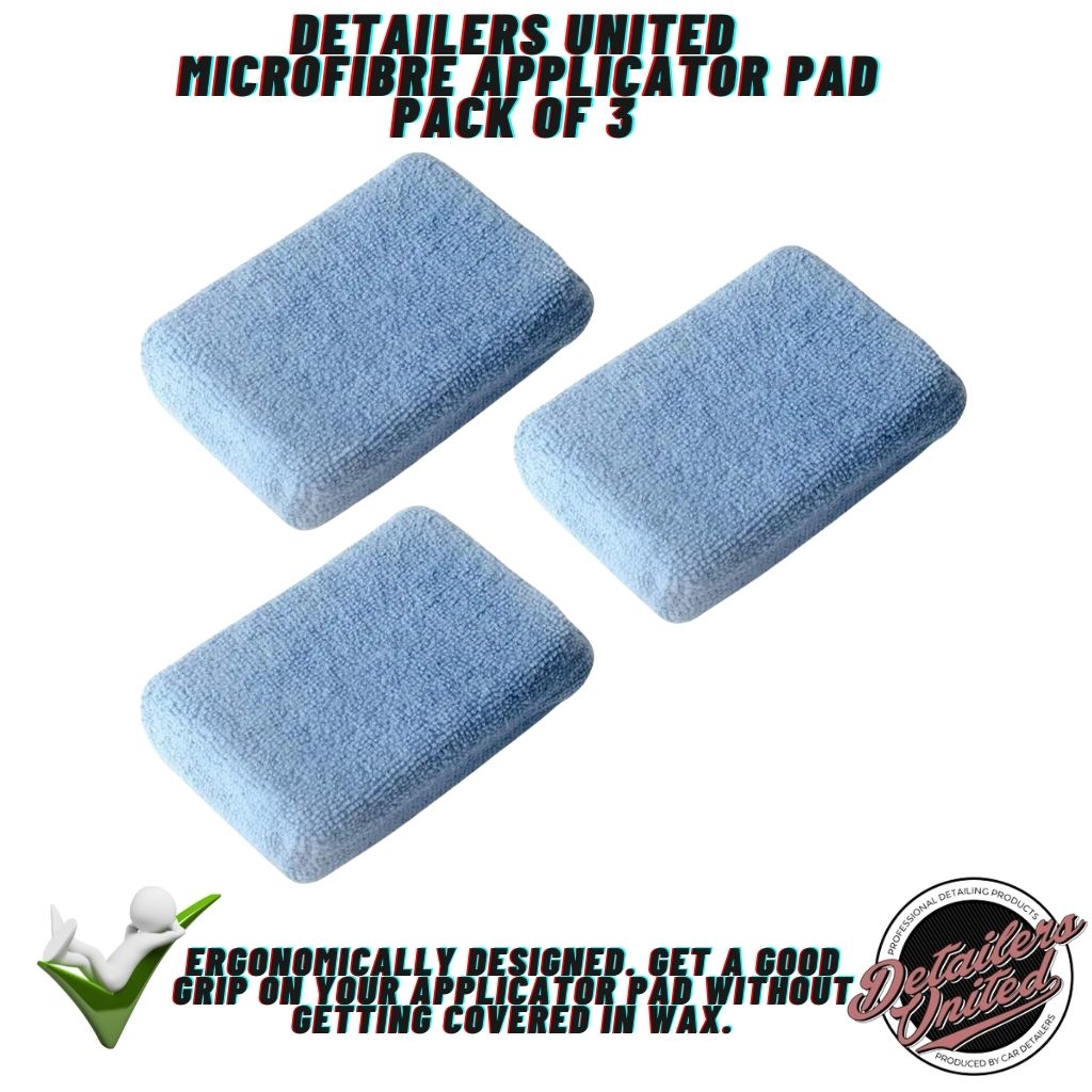 Detailers United Ceramic Coating Microfibre Applicator Pad- pack of 3