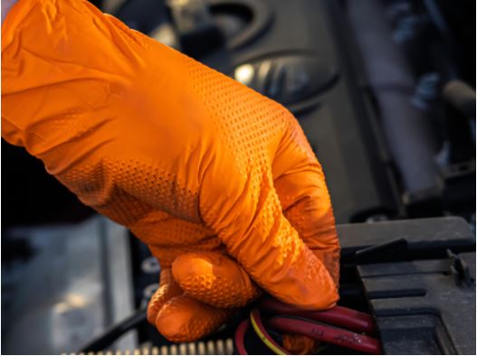 Aurelia Premium Quality Orange Nitrile Examination Gloves- Medium