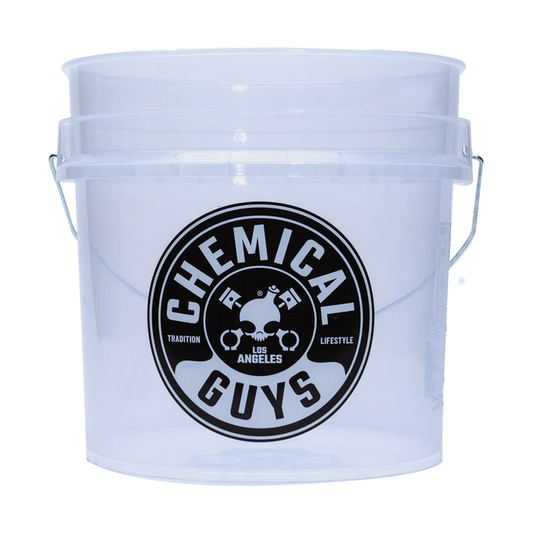 Chemical Guys Heavy Duty Detailing Bucket with Logo 4.5 Gal - Clear