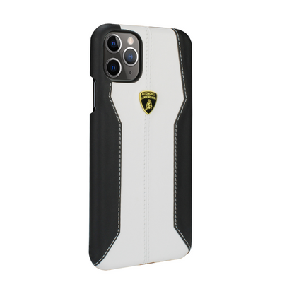 Lamborghini iPhone 11 Pro Geniune Leather White Case