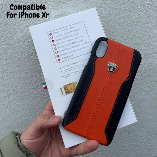 Lamborghini Genuine Leather Automobili Phone Case iPhone Xr