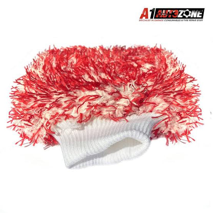 A1 Autozone Detailing Plush Microfibre Wash Mitt - Red