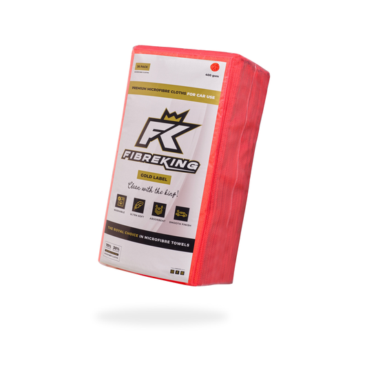 FibreKing Gold Label 400GSM Microfibre Cloths - 36 pack (Various Colours)